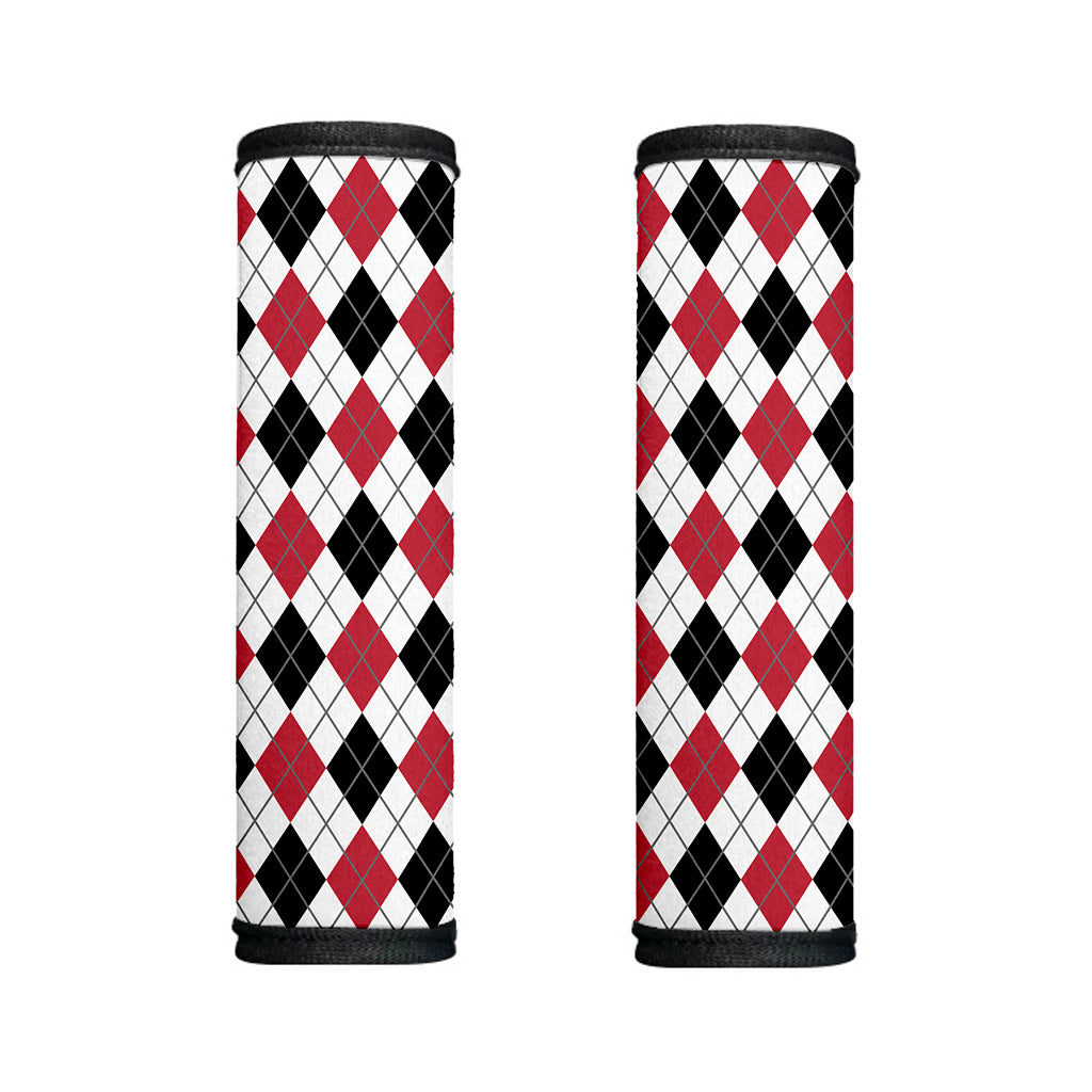 Red Black And White Argyle Pattern Print Handle Covers