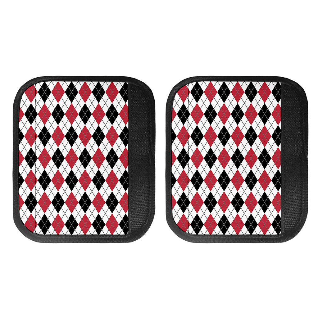 Red Black And White Argyle Pattern Print Handle Covers