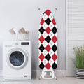 Red Black And White Argyle Pattern Print Ironing Board Cover