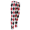 Red Black And White Argyle Pattern Print Men's Compression Pants