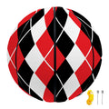 Red Black And White Argyle Print Basketball