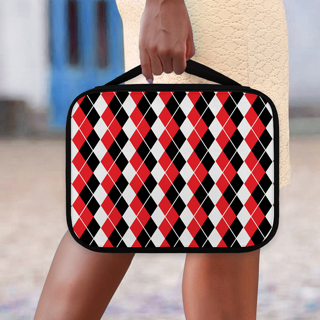 Red Black And White Argyle Print Classic Bible Case