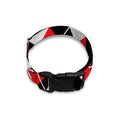 Red Black And White Argyle Print Dog Collar