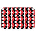 Red Black And White Argyle Print Indoor Door Mat
