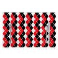Red Black And White Argyle Print Placemat