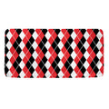 Red Black And White Argyle Print Towel