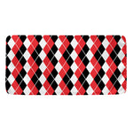 Red Black And White Argyle Print Towel