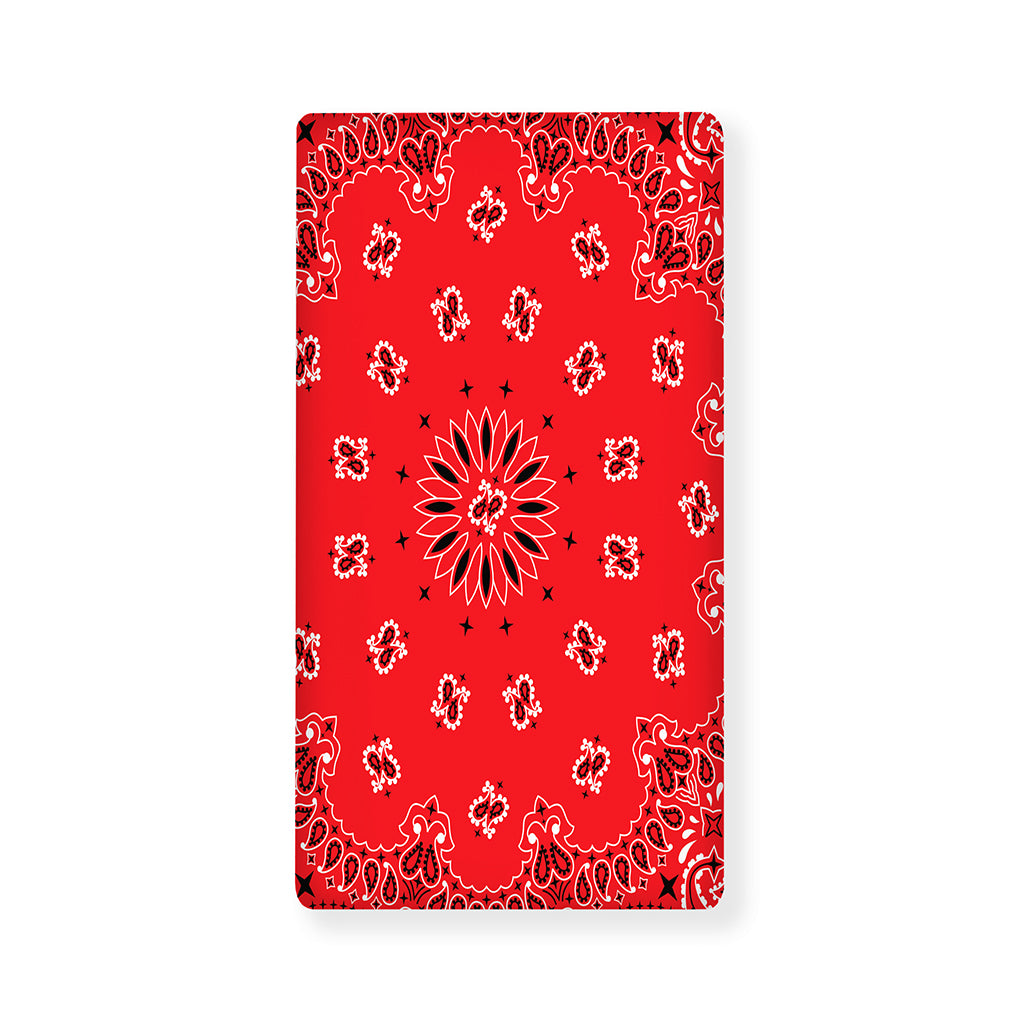 Red Black And White Bandana Print Baby Crib Sheet
