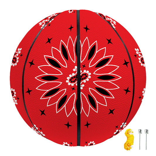 Red Black And White Bandana Print Basketball
