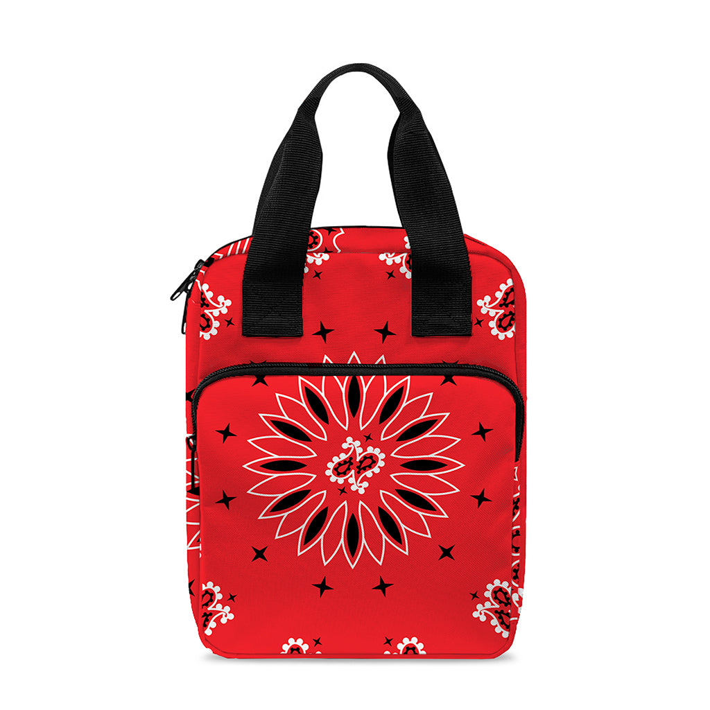 Red Black And White Bandana Print Bible Tote Bag