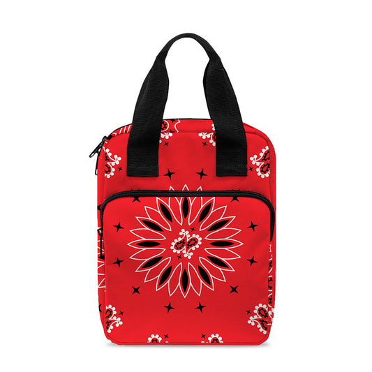 Red Black And White Bandana Print Bible Tote Bag