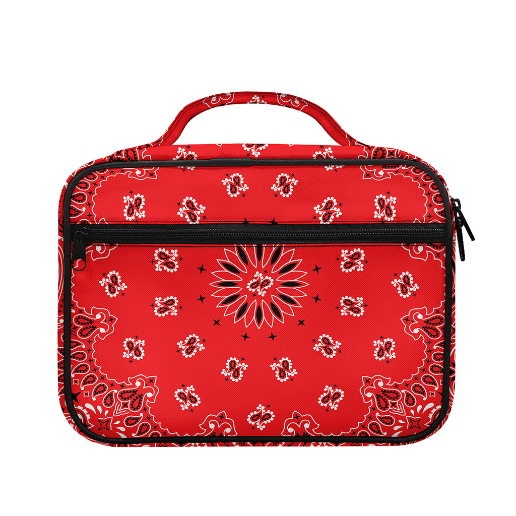 Red Black And White Bandana Print Briefcase Bible Bag