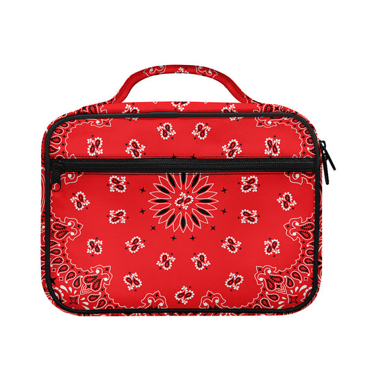 Red Black And White Bandana Print Briefcase Bible Bag
