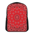 Red Black And White Bandana Print Casual Backpack