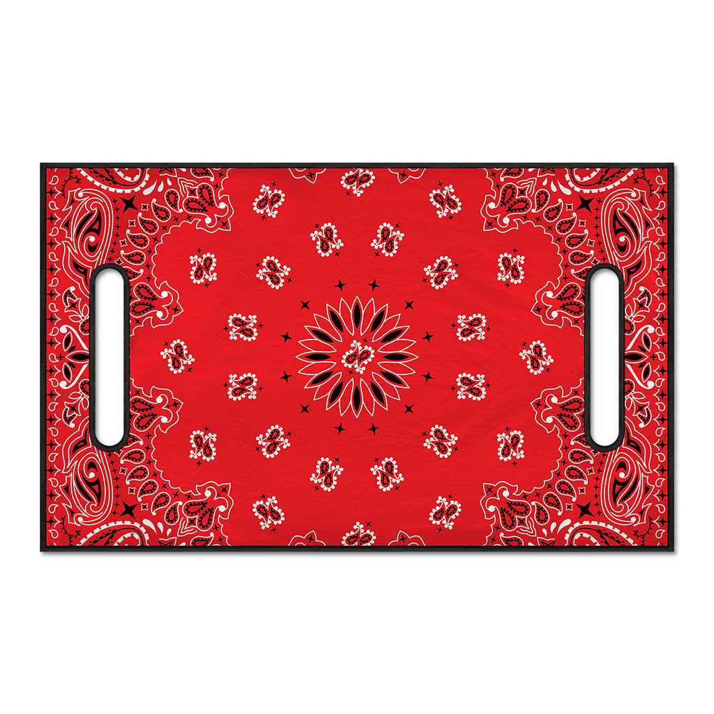 Red Black And White Bandana Print Golf Cart Seat Cover