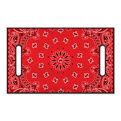 Red Black And White Bandana Print Golf Cart Seat Cover