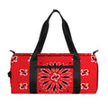 Red Black And White Bandana Print Gym Bag