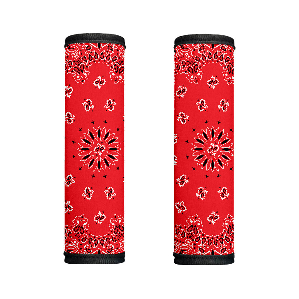 Red Black And White Bandana Print Handle Covers