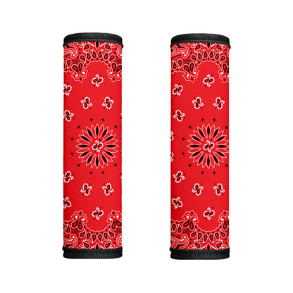 Red Black And White Bandana Print Handle Covers
