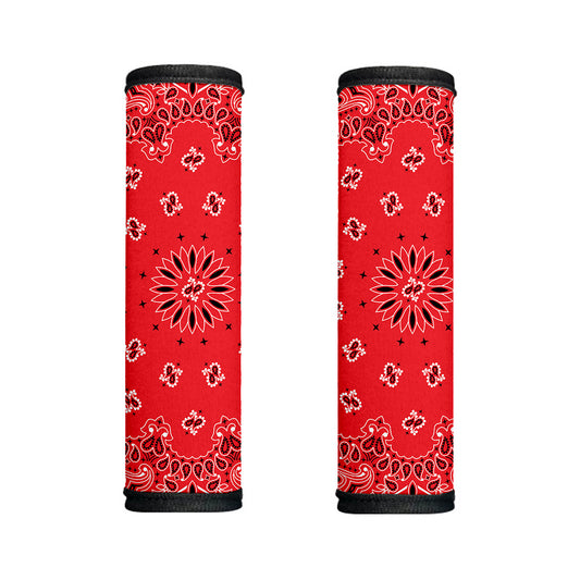 Red Black And White Bandana Print Handle Covers