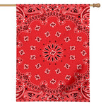 Red Black And White Bandana Print House Flag
