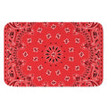 Red Black And White Bandana Print Indoor Door Mat