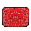 Red Black And White Bandana Print Laptop Sleeve