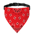 Red Black And White Bandana Print Over The Collar Dog Bandana