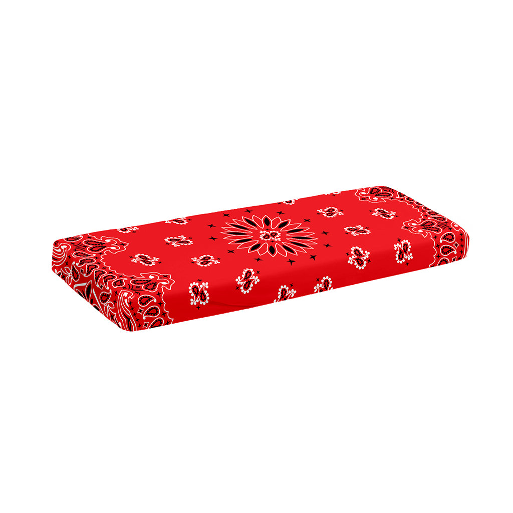 Red Black And White Bandana Print Piano Keyboard Cover