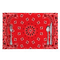 Red Black And White Bandana Print Placemat