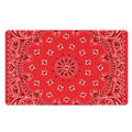 Red Black And White Bandana Print Polyester Doormat