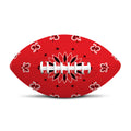 Red Black And White Bandana Print Rugby Ball