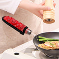 Red Black And White Bandana Print Skillet Handle Cover