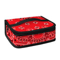 Red Black And White Bandana Print Small Lunch Bag