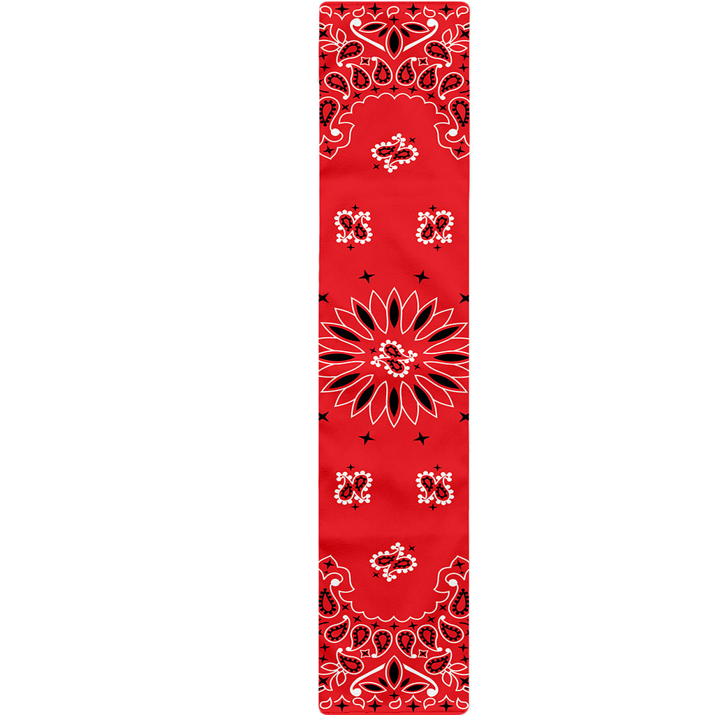Red Black And White Bandana Print Table Runner