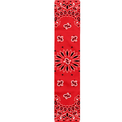 Red Black And White Bandana Print Table Runner