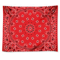 Red Black And White Bandana Print Tapestry