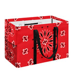 Red Black And White Bandana Print Utility Tote Bag
