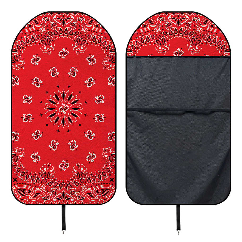 Red Black And White Bandana Print Waterproof Car Seat Cover