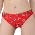 Red Black And White Bandana Print Women's Panties