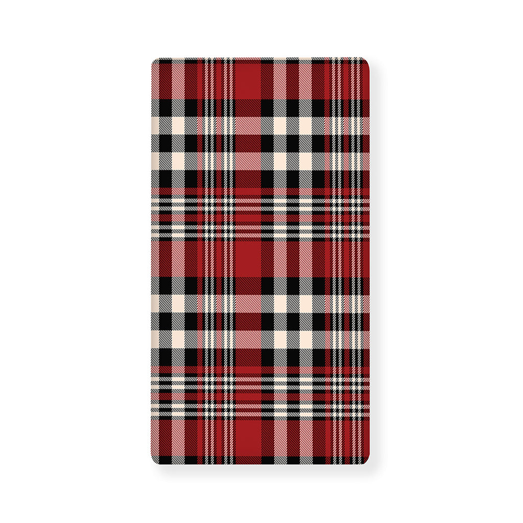 Red Black And White Border Tartan Print Baby Crib Sheet