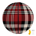 Red Black And White Border Tartan Print Basketball