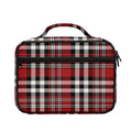 Red Black And White Border Tartan Print Briefcase Bible Bag