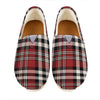 Red Black And White Border Tartan Print Casual Shoes