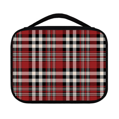 Red Black And White Border Tartan Print Classic Bible Case