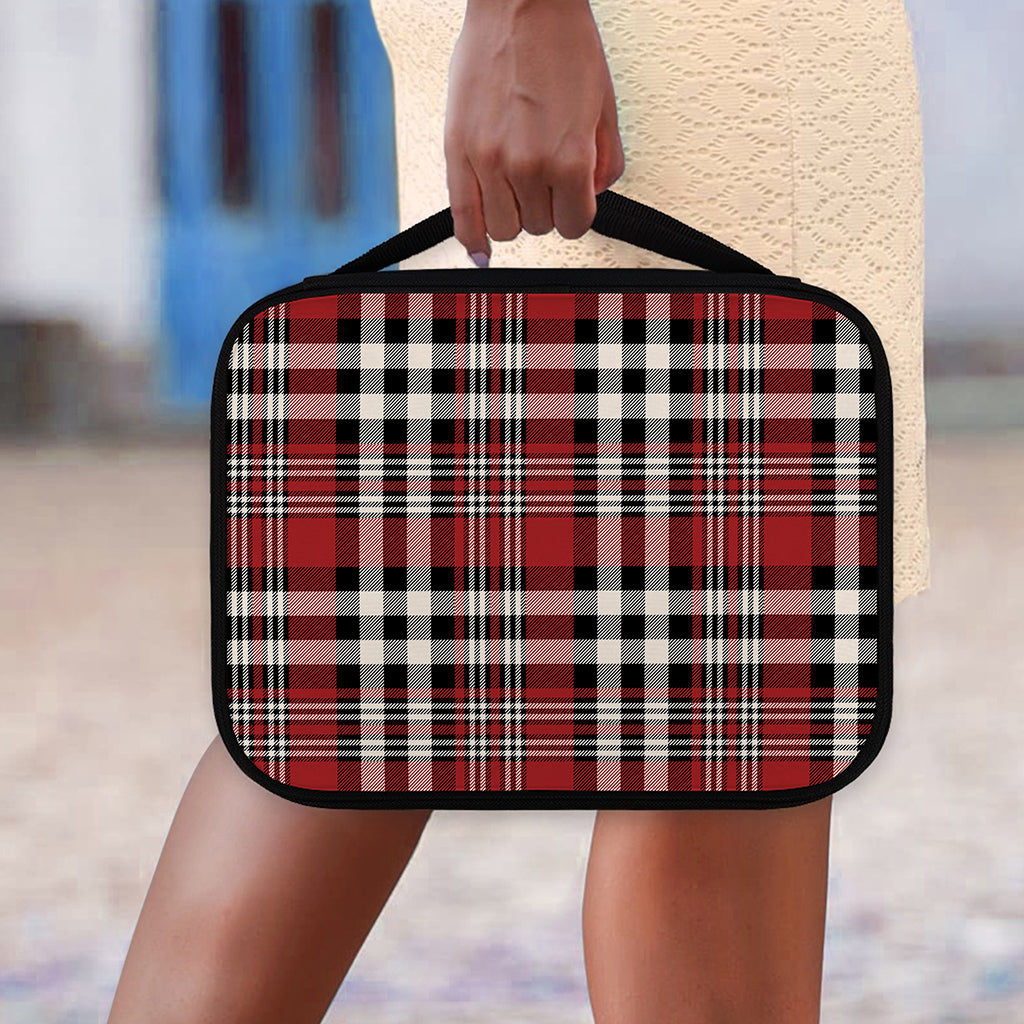 Red Black And White Border Tartan Print Classic Bible Case