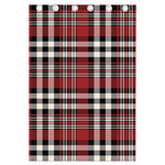 Red Black And White Border Tartan Print Curtain