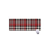 Red Black And White Border Tartan Print Extended Mouse Pad