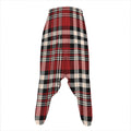 Red Black And White Border Tartan Print Hammer Pants
