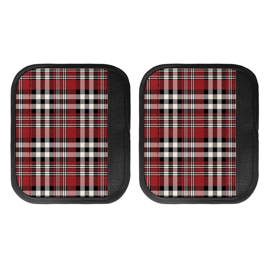 Red Black And White Border Tartan Print Handle Covers